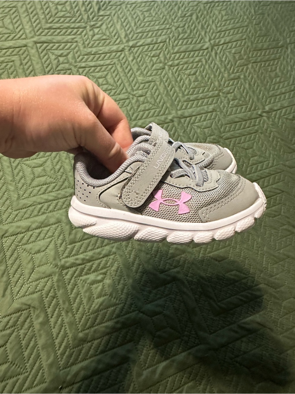 Under Armour Kids' Gray & Purple Athletic Shoes